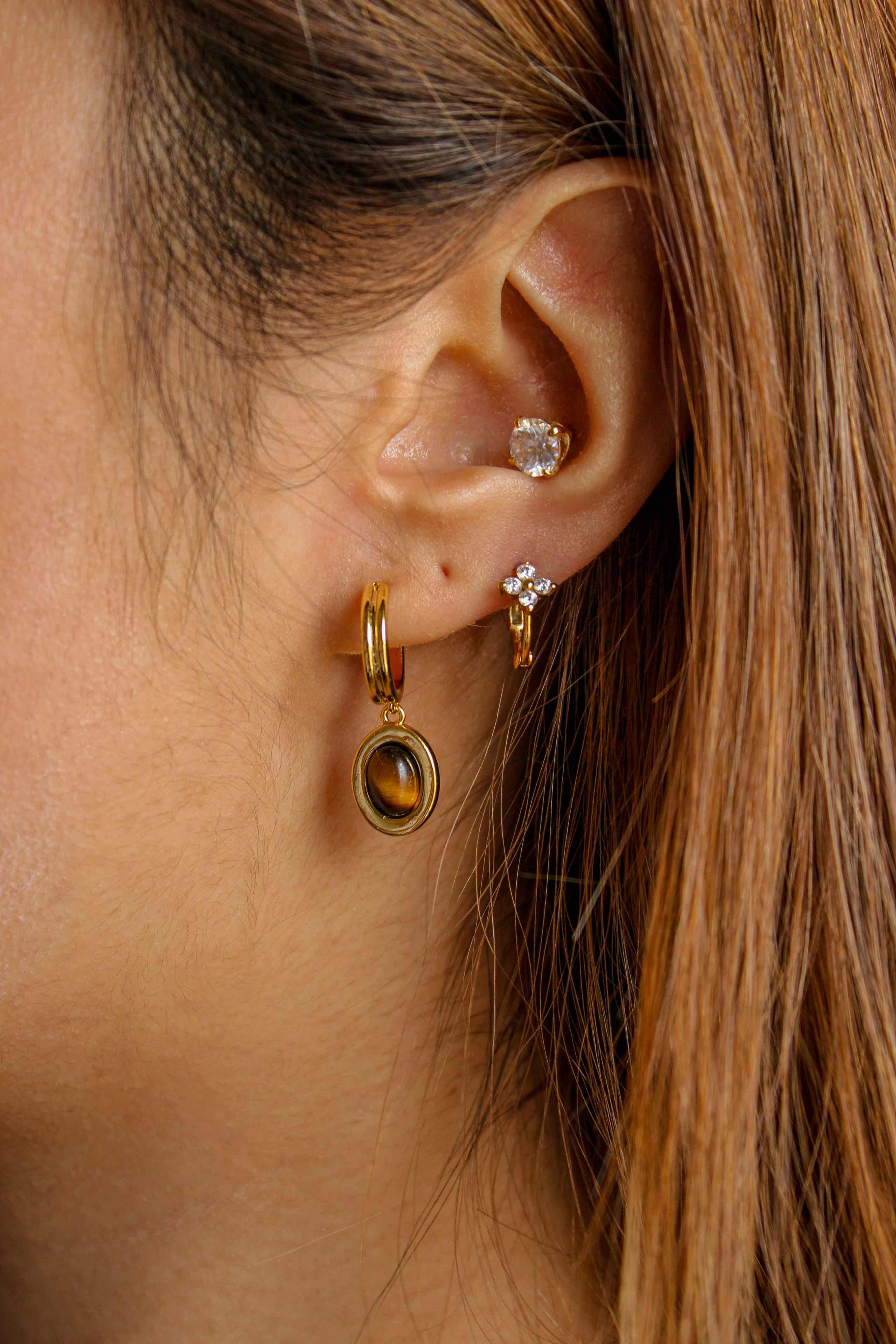 Bron Tiger's Eye Earrings - Complete. Studio